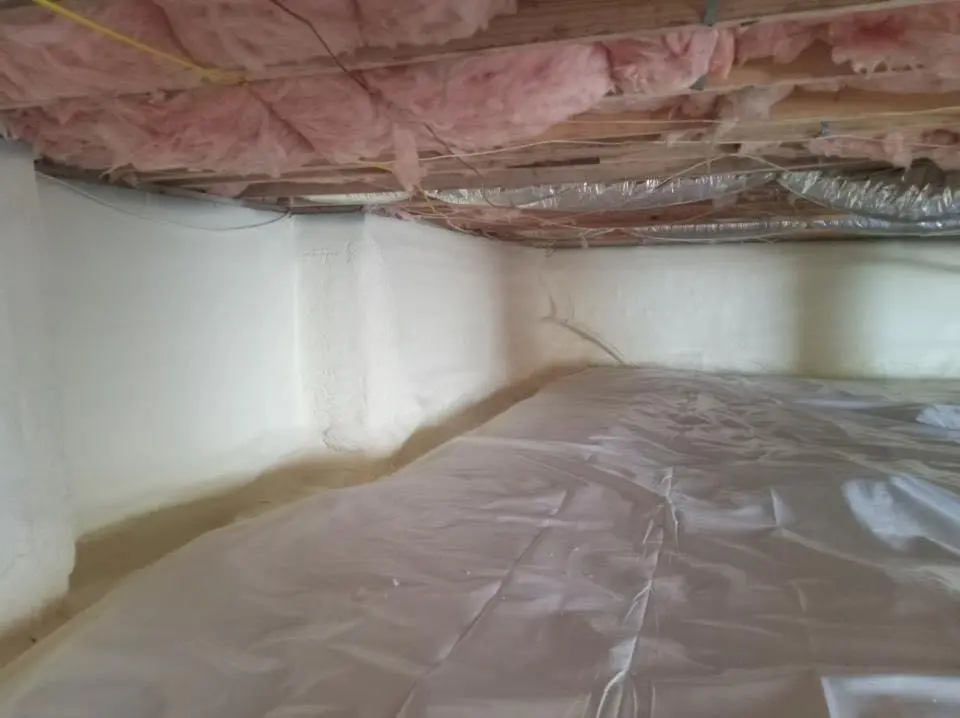 Crawl space encapsulation with closed-cell spray foam for Spray Foam Roofing Repair in Findlay